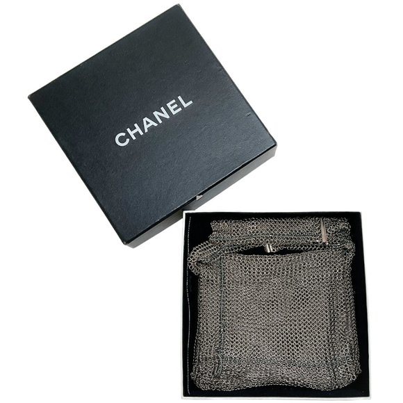 Chanel Silver Chainmail Belt with Pouch main image 6